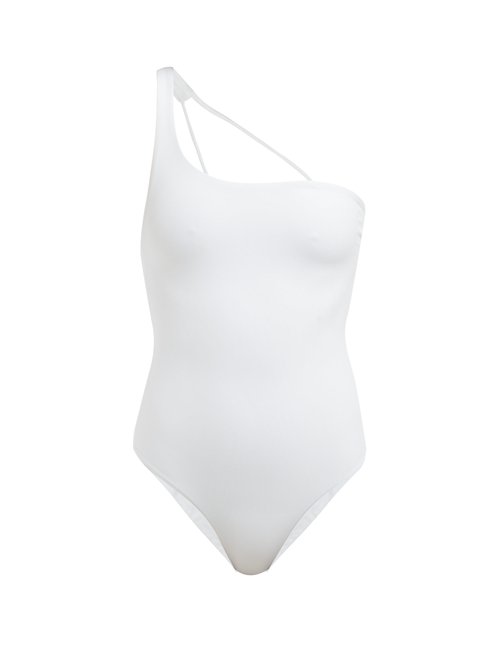 Jade Swim - Apex One-shoulder Swimsuit White Beachwear