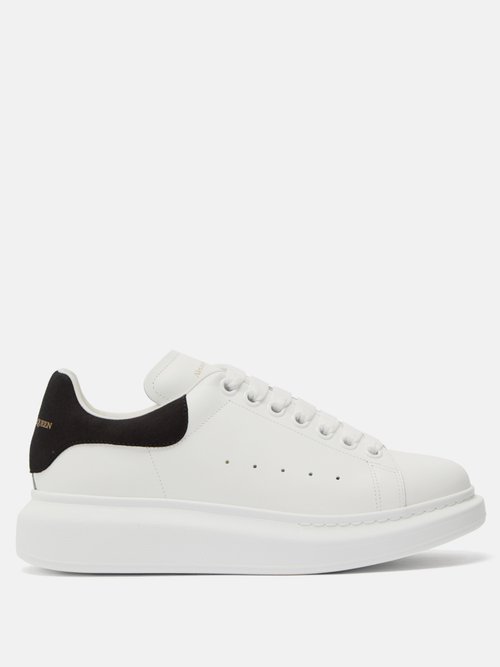 Alexander Mcqueen - Oversized Raised-sole Leather Trainers White Black