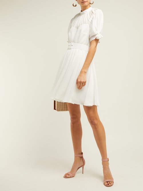 Emilia Wickstead Corinne High-neck Mini Dress White - 70% Off Sale ...