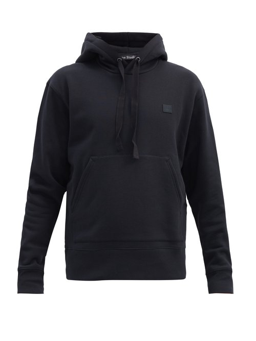 Acne Studios – Ferris Face-appliqué Cotton Hooded Sweatshirt – Mens – Black