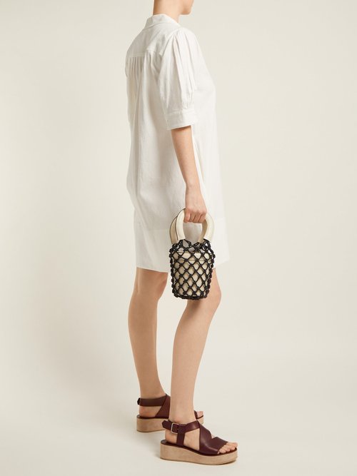 Buy Masscob Coco Linen-blend Mini Dress White online - shop best Masscob clothing sales
