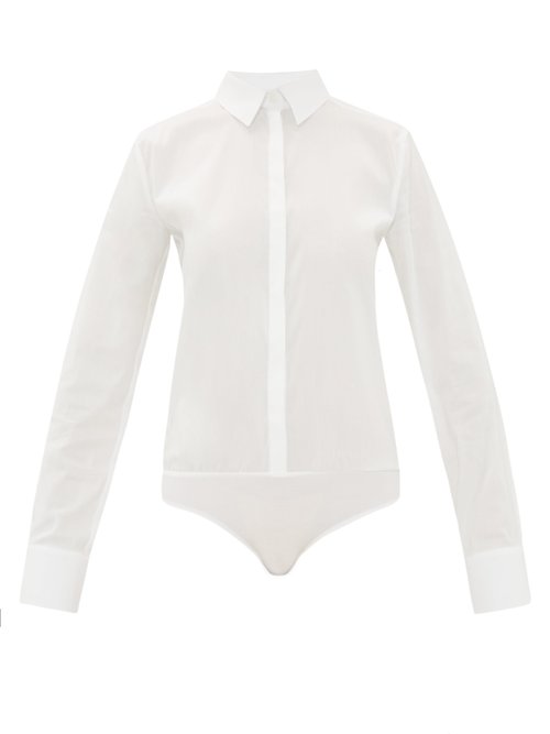 Wolford - London Effect Cotton-blend Bodysuit White