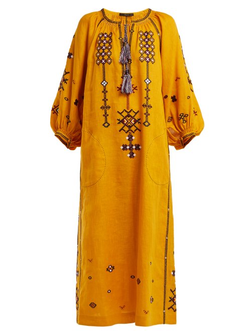 Vita Kin Oscar embroidered linen dress