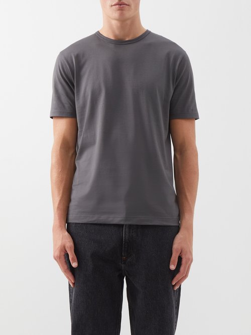 Sunspel – Pima Cotton-jersey T-shirt – Mens – Dark Grey