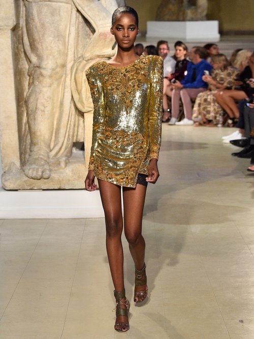 Dundas Sequinned-silk Mini Dress Gold - 70% Off Sale