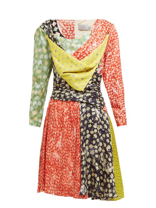 Preen By Thornton Bregazzi – Adriana Floral-print Silk-blend Mini Dress Multi