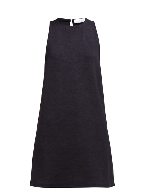 Buy Marina Moscone - Silk-blend Tunic Top Black online - shop best Marina Moscone 