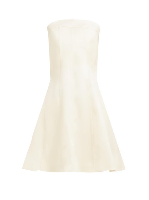 Marina Moscone – Panelled Longline Wool-blend Bustier Top Ivory