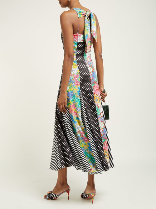 Buy Racil X Aquazzura Panarea Contrast-panel Dress Multi online - shop best Racil clothing sales