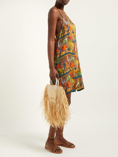 Chufy Riad Reversible Slip Dress Brown Multi - 70% Off Sale
