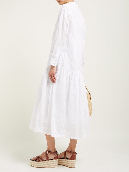 Queene And Belle Astrid Lace-insert Cotton Dress White - 70% Off Sale