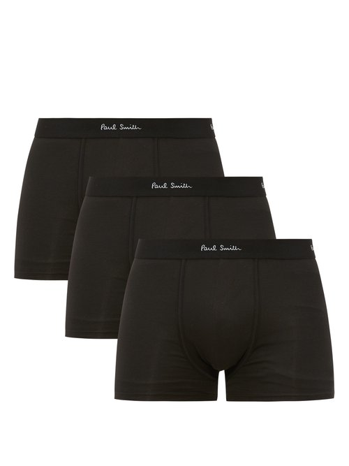 Paul Smith Pack Of Three Cotton-blend Boxer-briefs