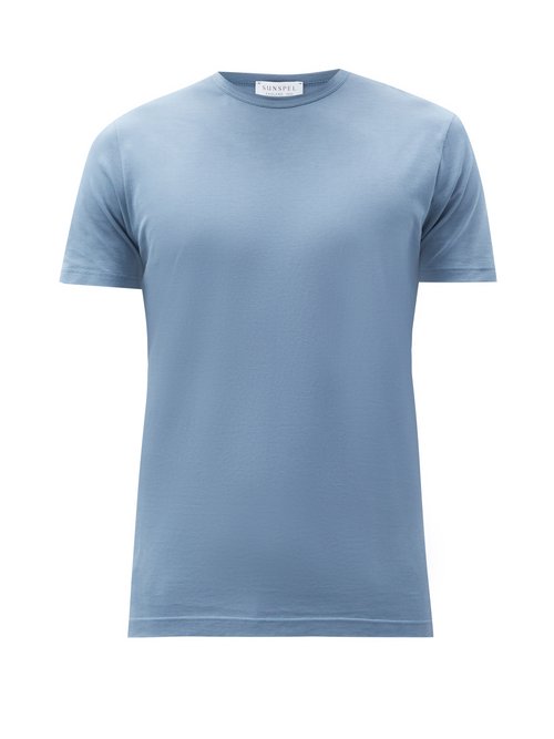 Sunspel – Pima Cotton-jersey T-shirt – Mens – Blue