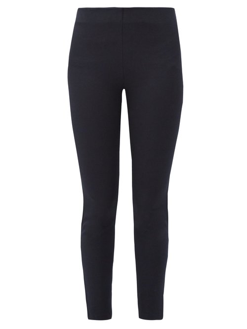 Joseph Nitro Mid-rise Twill Leggings In Navy | ModeSens