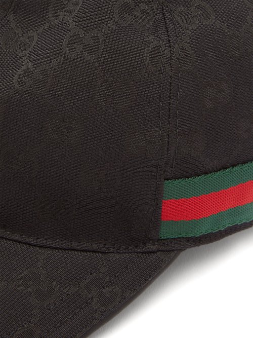 Gucci Original GG Canvas Baseball Hat with Web Black