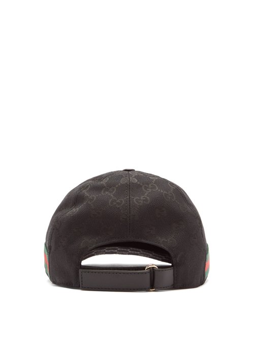 Black Original GG Canvas Baseball Hat With Web