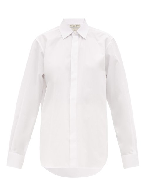 Bottega Veneta - Oversized Cotton-poplin Shirt White