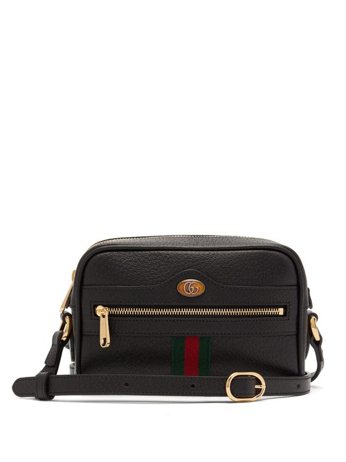 Gucci Mini Ophidia Mini Leather Crossbody Bag - Black | ModeSens