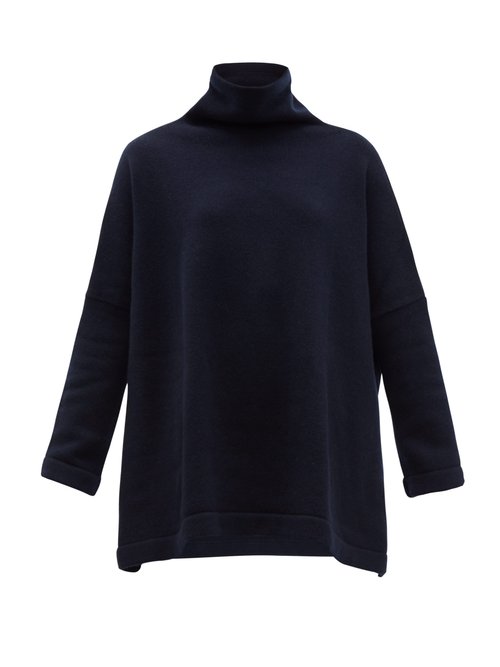 Connolly Roll-neck Cashmere Sweater In Navy | ModeSens