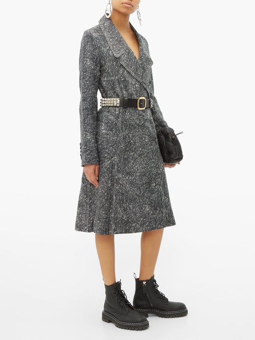 Charles Jeffrey Loverboy Scribble Side-pleat Cotton-twill Coat Dress Black Multi - 70% Off Sale