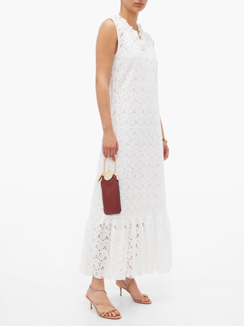 Merlette Ardennes Broderie Anglaise Cotton Maxi Dress White - 70% Off Sale