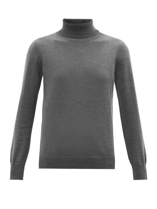 A.P.C. - Sandra Roll-neck Merino-wool Sweater Grey