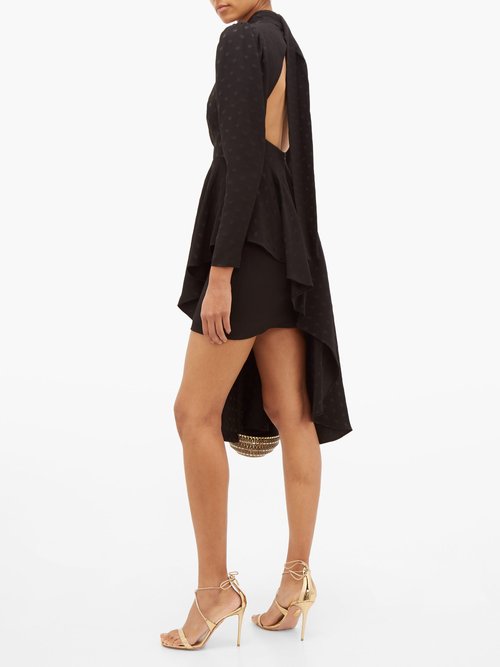 Racil Tina Asymmetric Polka-dot Dress Black - 70% Off Sale