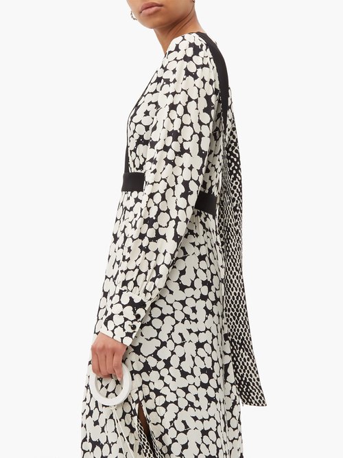 Proenza Schouler Splatter-print Crepe Maxi Dress White Multi - 70% Off Sale