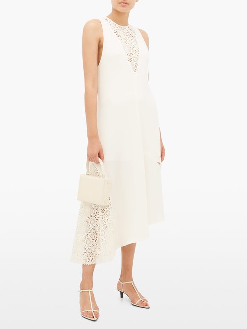 Tibi Guipure-lace Crepe Dress Ivory - 70% Off Sale