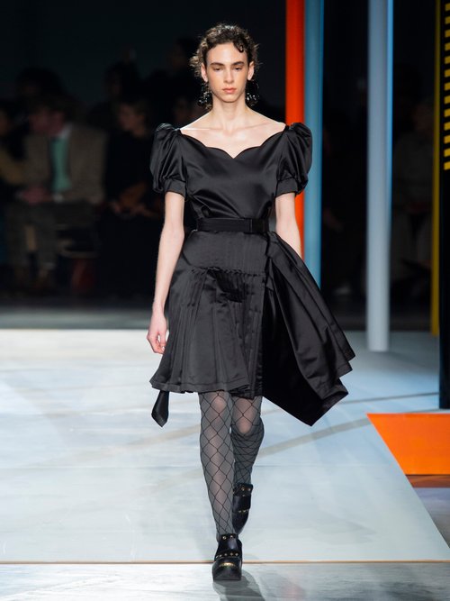 Preen By Thornton Bregazzi Felixa Scalloped Silk-charmeuse Dress Black - 70% Off Sale