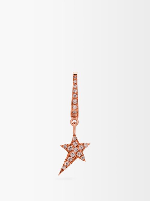 Diane Kordas Star-charm 18kt Rose-gold Single Earring