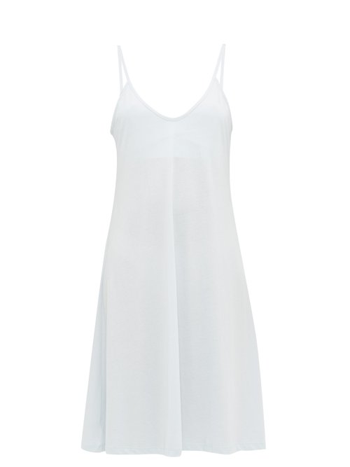 Skin Odelle Pima-Cotton Jersey Slip Dress In Light Blue | ModeSens