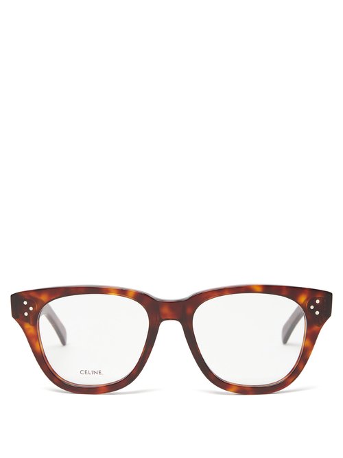 Celine Eyewear - D-frame Tortoiseshell-effect Acetate Glasses - Womens - Tortoiseshell