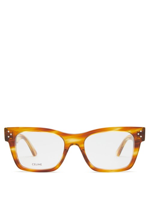Celine Eyewear - D-frame Acetate And Metal Glasses - Womens - Tortoiseshell