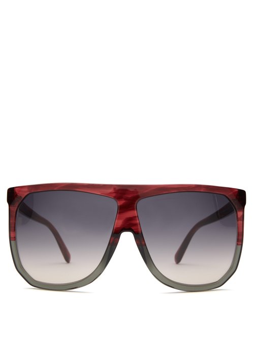 LOEWE Eyewear Filipa Oversized Flat-top Acetate Sunglasses