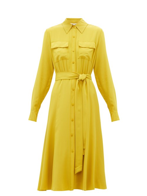 Diane Von Furstenberg Antonette Silk Crepe De Chine Shirtdress In ...