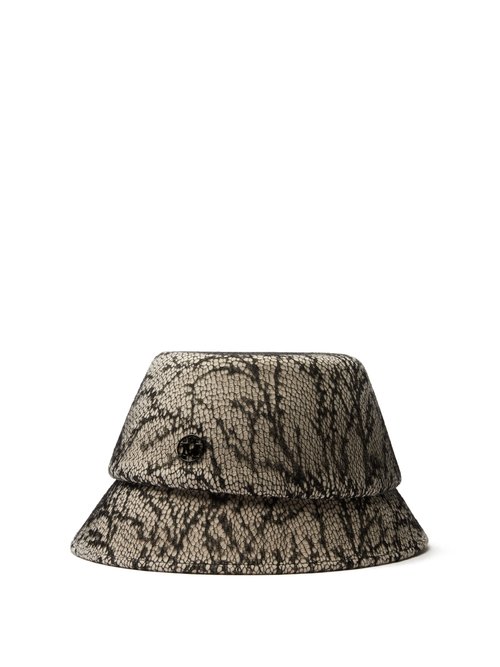 Souna Lace-covered Felt Bucket Hat