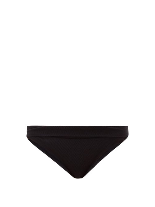 Heidi Klein - High-rise Fold-over Bikini Briefs Black Beachwear