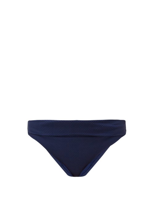 Heidi Klein - High-rise Fold-over Bikini Briefs Navy Beachwear