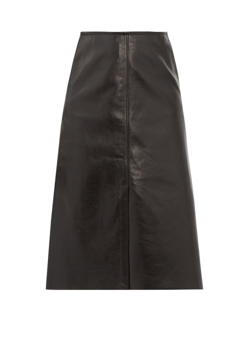 Joseph Iden Panelled Leather Skirt In Black | ModeSens