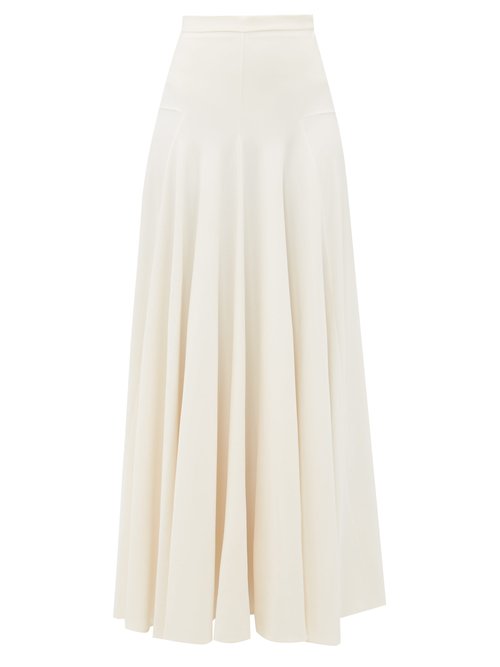 Ryan Roche Side Panelled Skirt In White | ModeSens