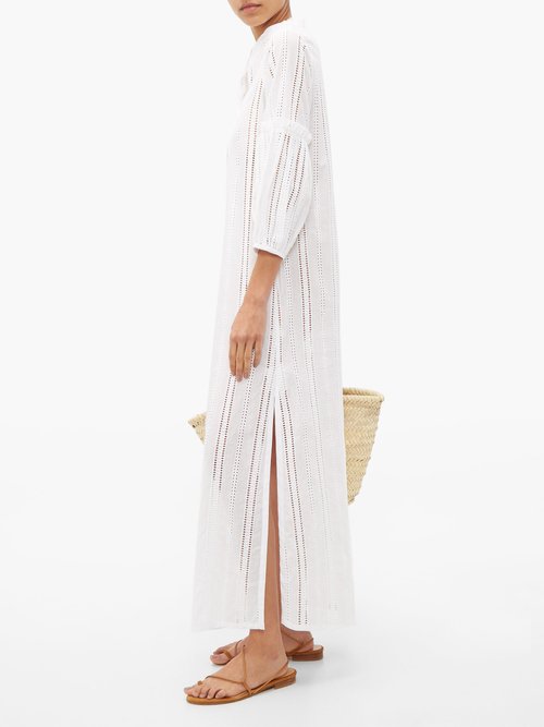 Love Binetti Lace-insert Cotton Dress Ivory - 70% Off Sale