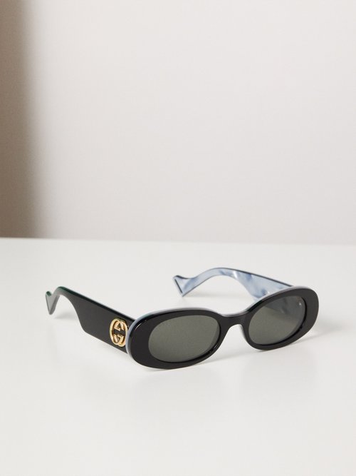 Gucci Eyewear Oval Acetate Sunglasses