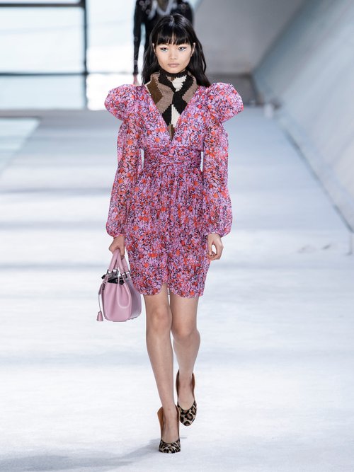 Giambattista Valli Floral-print Silk-georgette Dress Pink Multi - 70% Off Sale