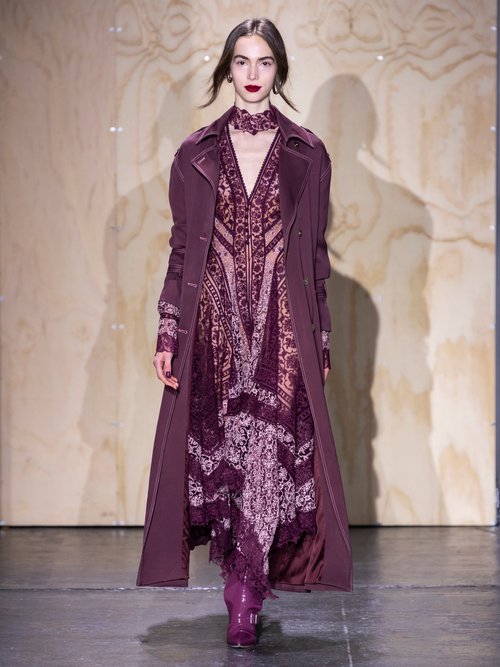 Jonathan Simkhai Embroidered-lace Handkerchief-hem Dress Burgundy Multi - 70% Off Sale