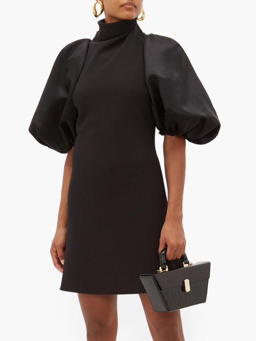 Ellery Epic Saga Detachable-sleeve Halterneck Mini Dress Black - 70% Off Sale