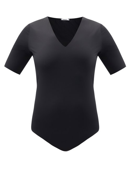 Wolford - Vermont Short-sleeved Jersey Bodysuit Black