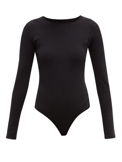 Wardrobe. nyc - Release 03 Round-neckline Jersey Bodysuit Black