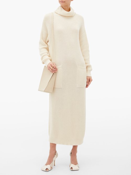 Mara Hoffman Elsa Roll-neck Cotton Sweater Dress Cream - 50% Off Sale
