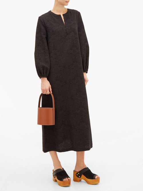 Mara Hoffman June Cotton-blend Midi Dress Black - 30% Off Sale
